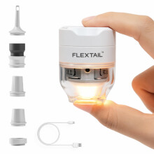 FLEXTAILGEAR Portable Air Pump for Inflatables, Air Mattress Pump with 5-Mode Light, Advanced Low Noise Design, Electric Mini Pump for Sleeping Pads,