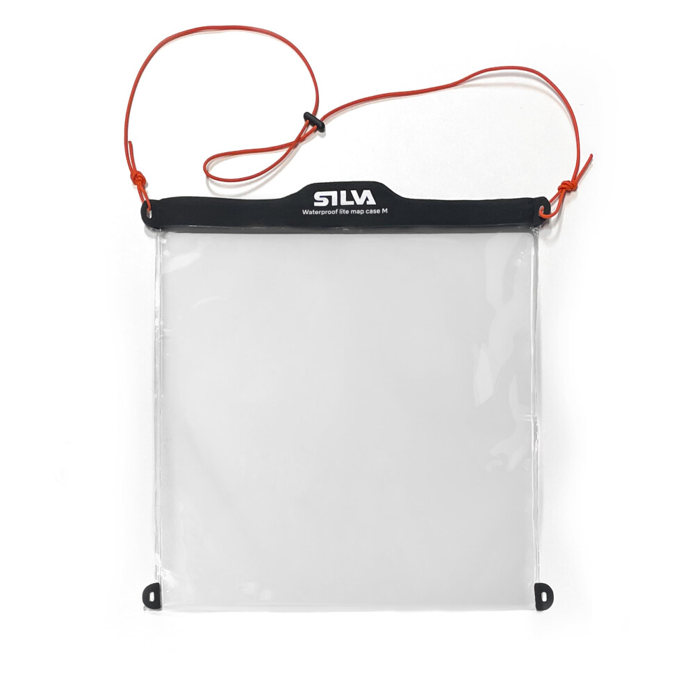 Silva Waterproof Map Case - Lite Medium - 302X297 Mm - Touchscreen-Compatible - With Zip-Lock Closure & Paracord Neck Strap - Made Of 0,2 Mm Tpu/Pu M