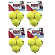 KONG Squeakair Tennis Balls Extra Small - Pack of 4 (12 balls altogether)