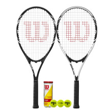 Wilson 2 x Pro Staff Precision XL Tennis Rackets + 3 Tennis Balls