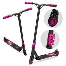 BOLDCUBE Deluxe Stunt Scooter Pink Storm for Boys and Girls Ages 8-12 Years | Anodized Finish | ABEC 9 | 4 Bolt Clamp | Marbled Grips | 7+ yrs