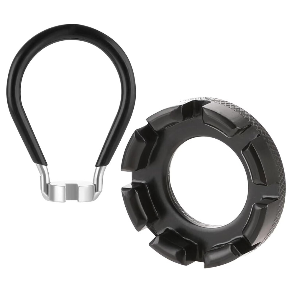 Wolmik 2-Piece 6-In-1 Bicycle Spoke Wrench & Spanner Key For 10-15 Gauge Wheel Correction And Tension