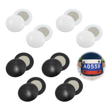 Running Bib Clips, Marathon Race Bib Clips, Strong Running Magnets for Bibs, Reusable Running Bibs Magnets, White & Black Fixing Clip Gear for Field