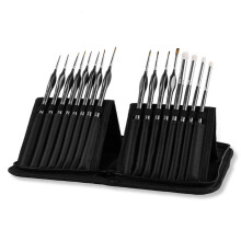 16pcs Model Paint Brush Set,Nylon Watercolor Gouache Stroke Pen Detail Pen for Acrylic Paint,Oil,Watercolor,Art Supplies
