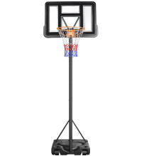 Dripex Portable 10ft Basketball Backboard Hoop Net Set Professional Outdoor Basketball Stand with Wheels for Adults and Children,Adjustable High 2.3M
