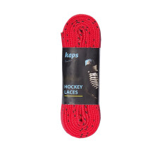 Kaps Polyester Waterproof Skate Laces – Exceptional Tensile Strength 190 daN – Water Resistant – For Ice Hockey Skates - Red & Black - 213cm