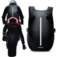 Reflektierender Motorradrucksack - Schwarz, Mehrzweckdesign