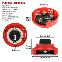 2X Auto Dubbele Accu-Keuzeschakelaar 400A 6-32V 4-Positie Stroomonderbreker Accu-Isolator voor Marine Boot Grote Vrachtwagen