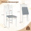 2-Piece Folding Dining Chairs, Padded Seat, White 2
