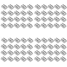 80 Sztuk Złączy do Pasków LED, do Pasków LED 8 mm 2-Pin COB/SMD 2835/3528, Prostych, Narożnych, Pasek-Pasek-Pasek-Przewód