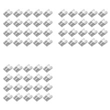 Złącza do Taśm Świetlnych LED 60 Szt. 2-Stykowe Złącza do Taśm Świetlnych LED, Przezroczyste, Bez Lutowania, Bez Ciemnych Obszarów, 8 mm