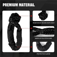 17-Ton Knot Rope Soft Shackle Single Winch Rope Trailer Rope Trailer Hitch Off-Road Vehicle Accessories