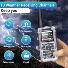 2 St 5 Dubbel PTT Walkie Talkie App Programmering AM/FM NOAA TYPE-C Laddare Uppgradering UV-5R Amatörradio