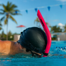 Maru Front Snorkel (Pink) – Technique-Boosting Swimming Snorkel for Training & Endurance – Centre-Line Design, One-Way Purge Valve & Adjustable He
