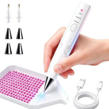 Electric Kit, Cordless USB-C Rechargeable Diamond Art Tool with Vacuum Pickup for DIY Lovers