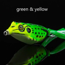 (40mm, Green Yellow) 1Pcs Frogs Fish Bait Simulation Software for Toads Frogs Fish Bait Animal Bait Outdoor Fishing Accessories with Multiple Styles