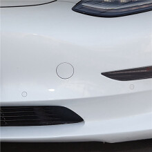 2X Samochód Biały Przedni Zderzak Hak Holowniczy Pokrywa Pasuje do  Model 3 2017-2021 ABS 1 Szt