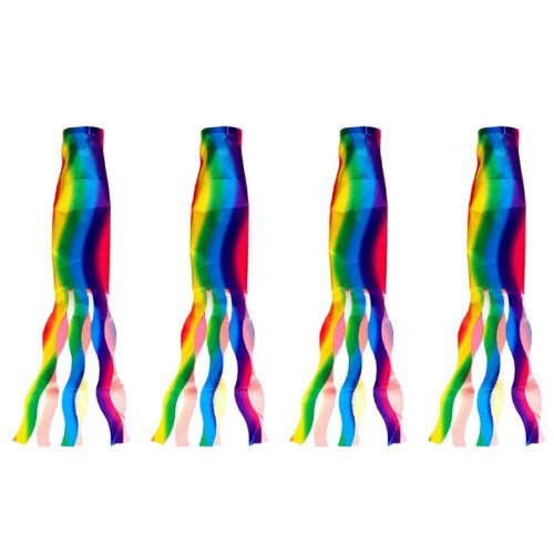 4X Rainbow Windsock Wind Streamer Flag Garden Camping Decoration Flag 70CM