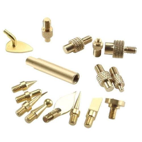 Brass Thread Embedded Kit Heat Insertion Tool Modify Finishing for 3D Printer Soldering Iron (16pcs) 1
