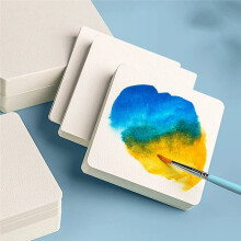 50 Stuks Aquarelpapierkaarten, 4,7 X 4,7 Inch, Professioneel Aquarelpapier voor Schoolbenodigdheden