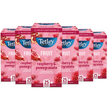 Tetley Raspberry & Pomegranate String & Tag Envelopes 6 x 25 Teabags