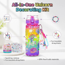 Sanilinwild Gifts for Girls Age 4-12-Decorate Your Own Water Bottle - DIY Friendship Bracelet,Christmas/Easter/Birthday Gift Ideas,Fun Arts and Craft