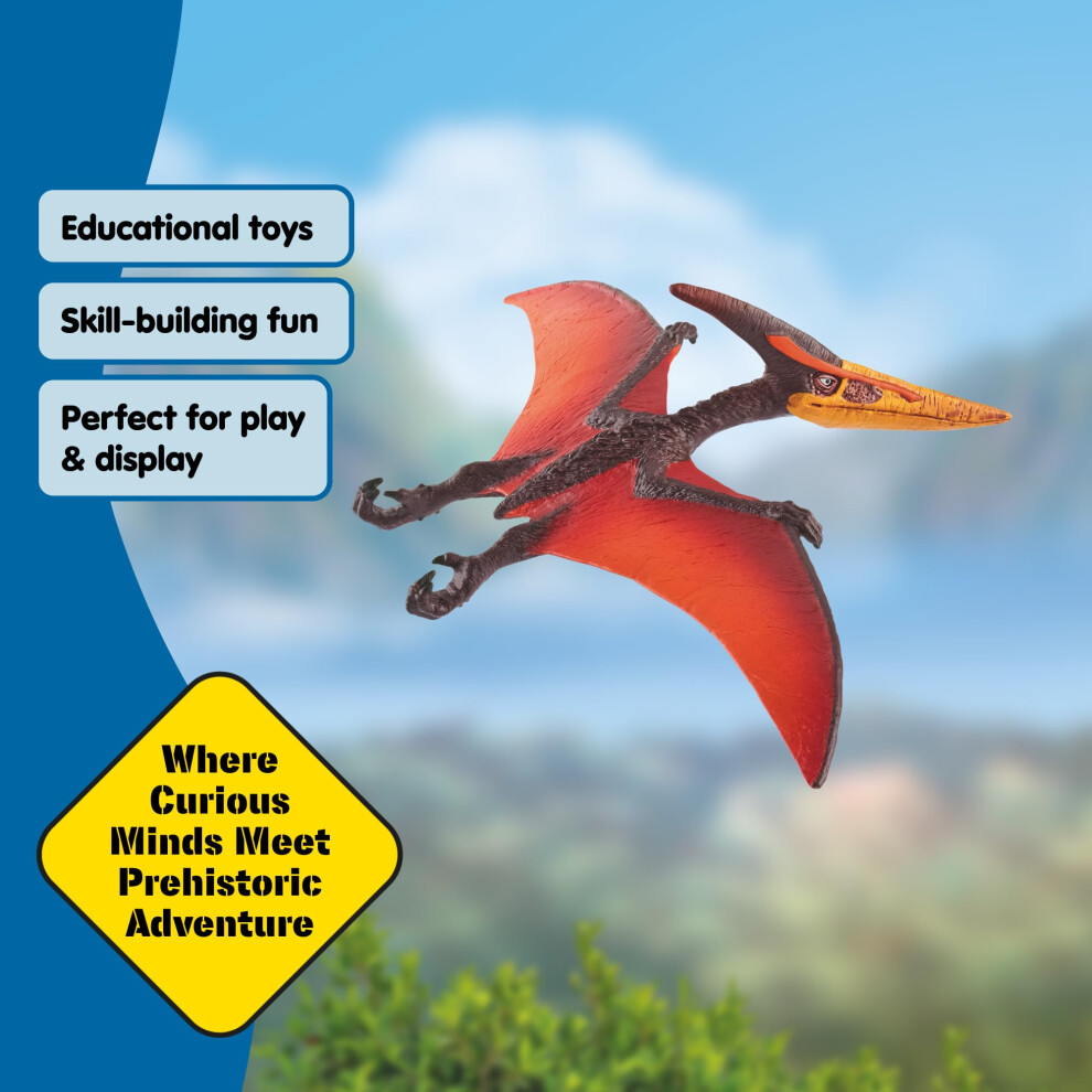 Schleich Dinosaurs Realistic Winged Pteranodon Figurine - Detailed Prehistoric Jurassic Dino Figurine, Durable For Fun Play For Boys And Girls, Gift