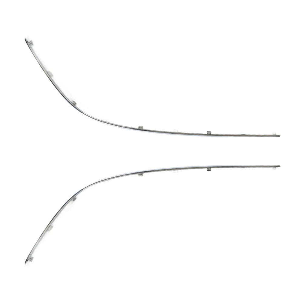 Pair Chrome Bumper Trim W220 S430 S500 7293282821712