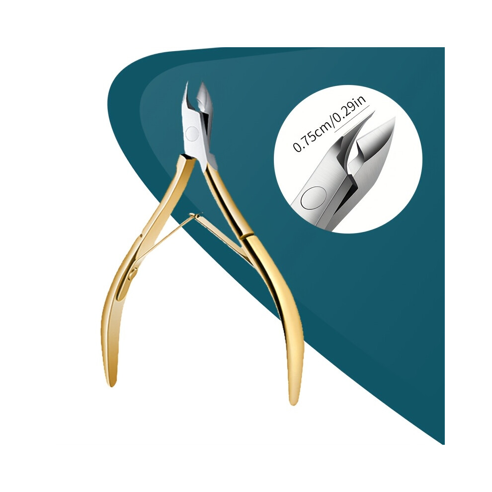 Stoyotu Golden (Golden) Pedicure Stainless Steel Cutters Tool Cuticle Nippers Nail Manicure Cuticle Scissors Clippers Trimmer Dead Skin Remover