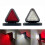 Double Faced Truck LED Side  Light Triangle Brake Tail Light for Trailer Lorry Pickup RV 2