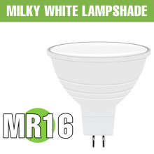 Bombillas tipo candelabro GU5.3 220V (MR16 Blanco lechoso, Blanco cálido, 5W) para iluminación suave
