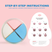 Air Dry Clay Kit - Cake Themed, Modeling Clay for Kids, DIY Model Magic Clay with Sculpting Tools and Tutorials, 12 Boxes Molding Clay, Ultra Light,