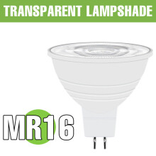 Bombillas tipo candelabro GU5.3 220V (MR16 transparente, blanco frío, 5W) para iluminación suave en