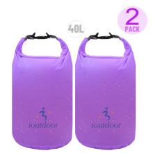 (2X40LPúrpura) Bolsa seca impermeable, bolsa seca pequeña y ligera Exped impermeable para kayak, natación,