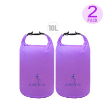 (2X10LPúrpura) Bolsa seca impermeable, bolsa seca pequeña y ligera Exped impermeable para kayak, natación,
