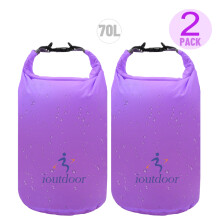 (2X70LPúrpura) Bolsa seca impermeable, bolsa seca pequeña y ligera Exped impermeable para kayak, natación,