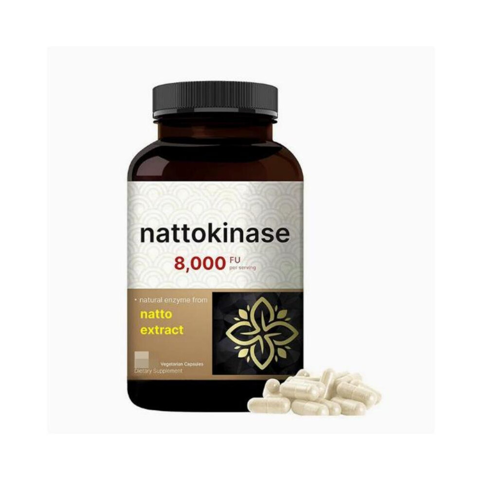 (120 Counts(Pack of 3)) Nattokinase-8,000 FU Max Strength from Fermented Natto Extract, Healthy Circulation & Daily Wellness Support