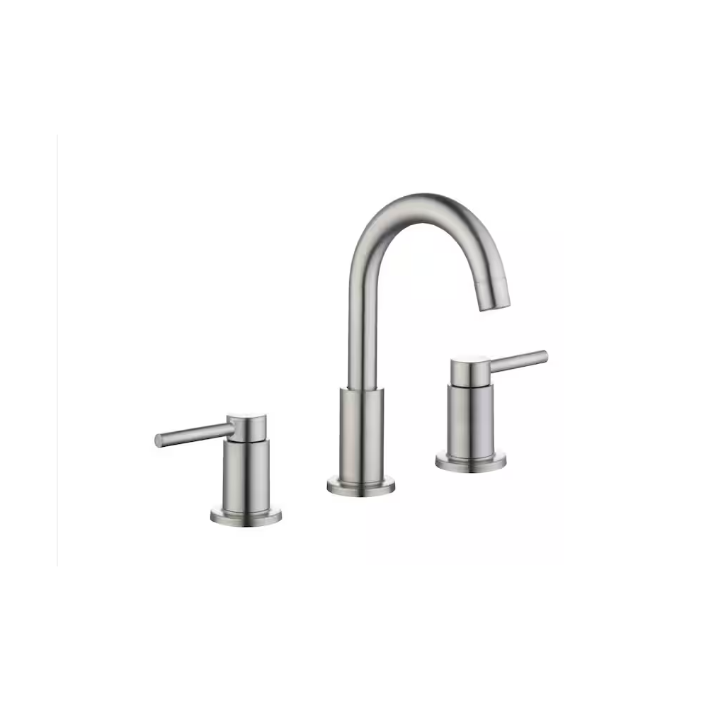 Glacier Bay Dorind 8 In. Widespread Double-Handle High-Arc Bathroom Faucet In Brushed Nickel, Color/Finish : Brushed Nickel 162441200057