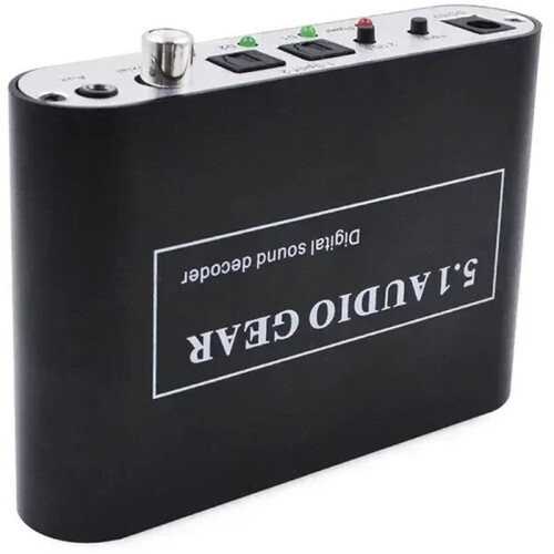 5.1-Audiodecoder DTS/AC3/PCM Optischer zu Stereo-Surround-Digital-Analog- HD 2 SPDIF Koaxial EU-Stecker