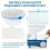 Sameky Commode Liners with Absorbent Pads | Value Pack 50 Count Universal Fit | Bedside Commode Liners Disposable and Pads for Adult Commode Chairs(5 3