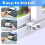 5 PCS Sliding Window Locks, Secure Window Lock with Key, Window Locks for  and Down Windows Horizontal Sliding Windows 7