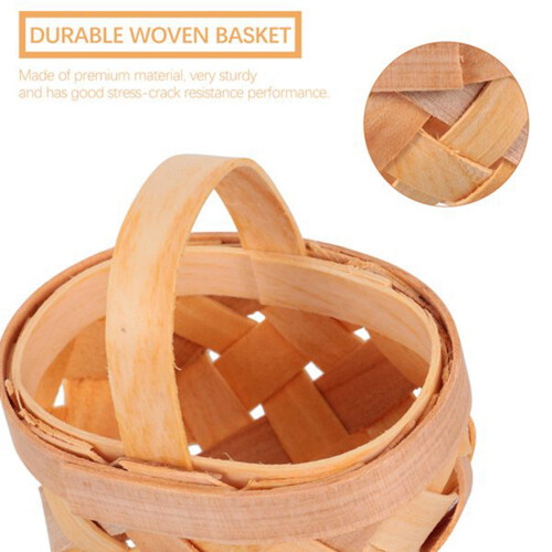 36Pcs Wood Chip  Baskets Manual Woven Baskets Ornaments Candy Storage Box 1