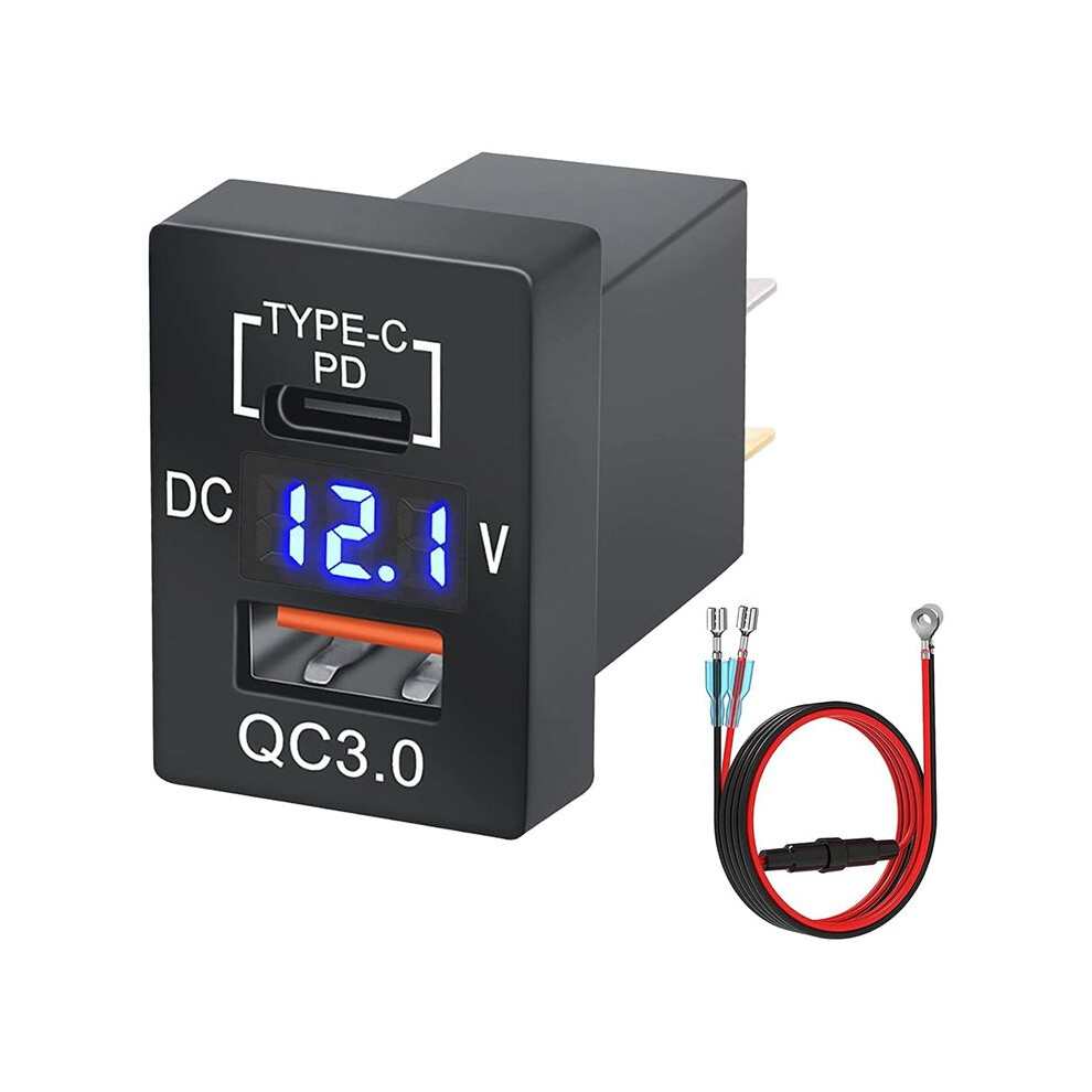 Photos - Battery 12V-24V USB Outlet Dual Quick Charge 3.0 & PD USB C Port Charger Socket Power Adapter for Car Boat Marine Truck-B