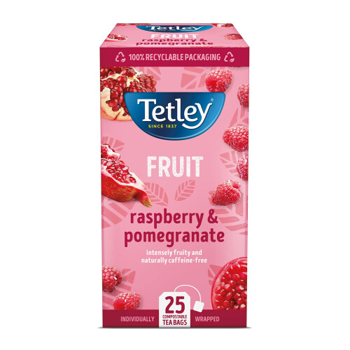 Tetley Raspberry & Pomegranate String & Tag Envelopes 6 x 25 Teabags 2