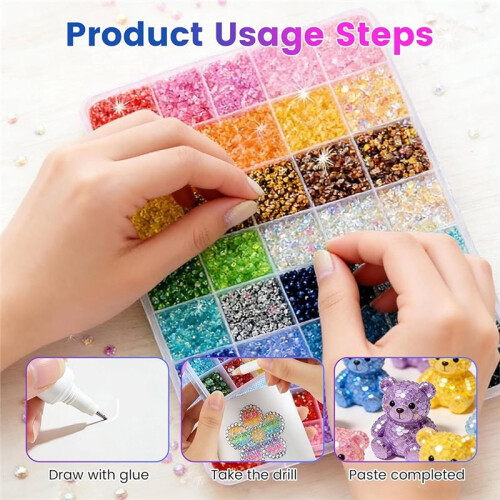 Kit met Strass, Jelly Strass voor Bedazzling, Multicolor 3mm Flatback Edelstenen 2