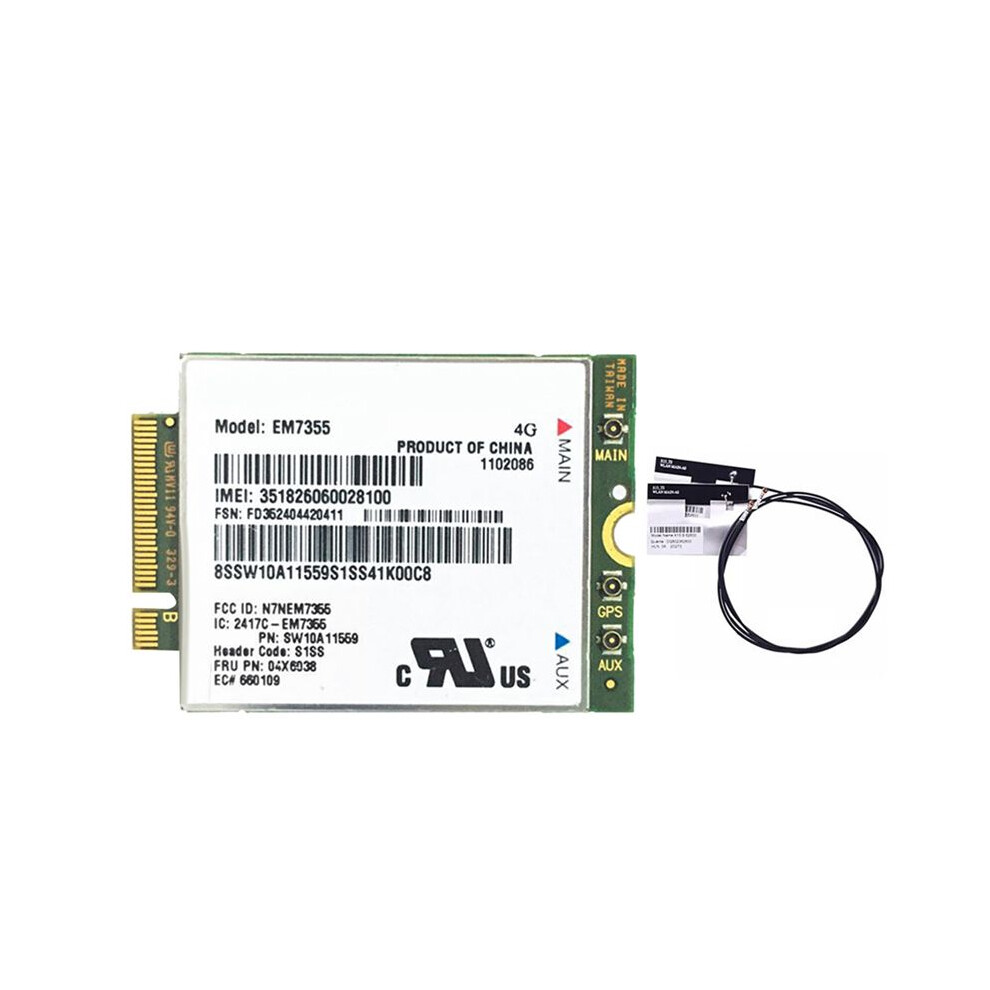 Em7355 Wwan Card+Antenna Fru 04X6038 Ngff 4G Wifi Card For X1 Carbon L440 L540 T440 T540p X240 6032762782058