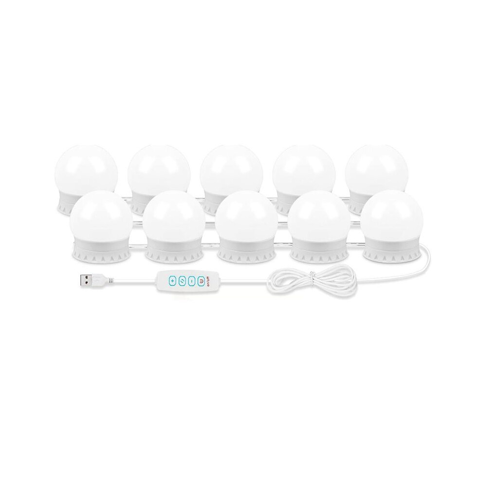 Tlily Led Vanity Lights For Mirror, Vanity Lights Stick With 10 Dimmable Bulbs, Usb Cable Mirror Lights For Makeup Dressing