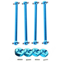 4Pcs Hexagonal Combiner Wheel Rim Hex 7mm 12mm Metal Adapter for 1/18 A949 & 4Pcs Metal Dogbone