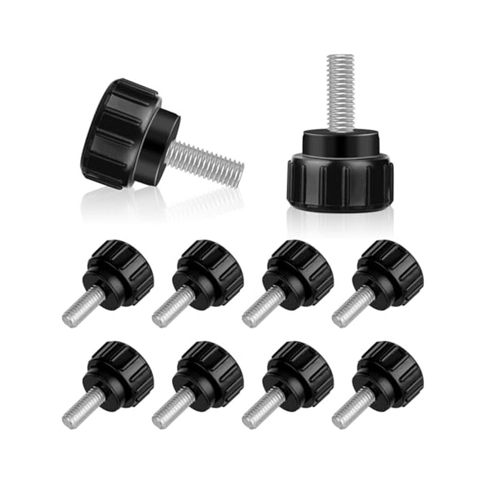 10 Pcs Thumb Screws, Mount Screws M 4 X 10 Mm Knurled Thumbscrews With Carbon Steel Thread,Mechanical Door Fastening 4712984456822