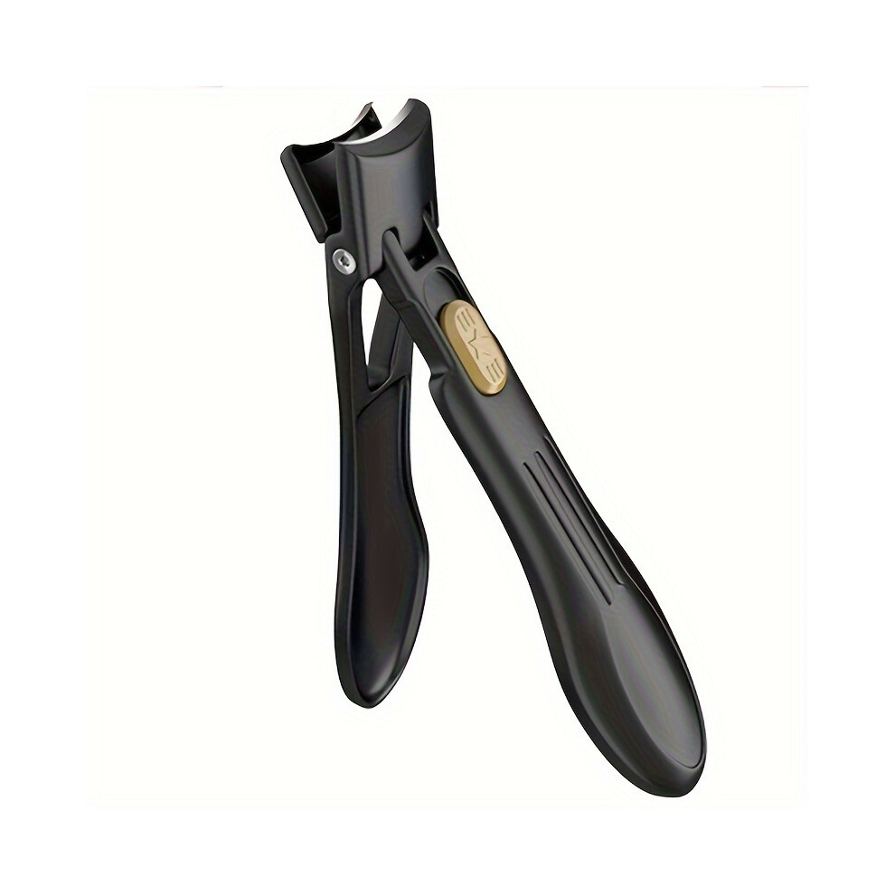 Stoyotu Black (Black) Stainless Steel Nail Clippers, High-Quality Anti-Splash Sharp Edge Fingernail And Toenail Clipper Cutter